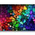 Artronauts Glass Print Rainbow Coloured Stones