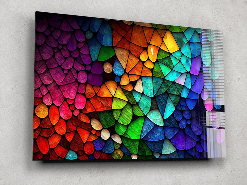 Artronauts Glass Print Rainbow Coloured Stones
