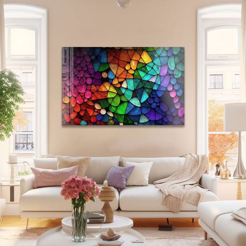 Artronauts Glass Print Rainbow Coloured Stones