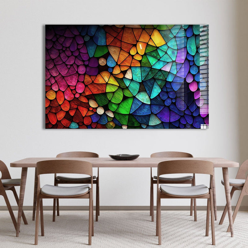 Artronauts Glass Print Rainbow Coloured Stones