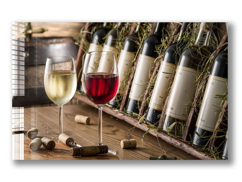 Artronauts Glass Print Red & White Wine Glasses