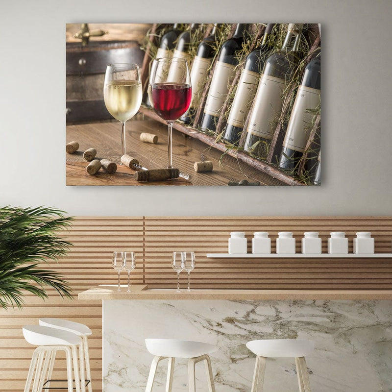 Artronauts Glass Print Red & White Wine Glasses