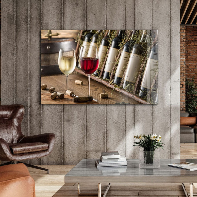 Artronauts Glass Print Red & White Wine Glasses