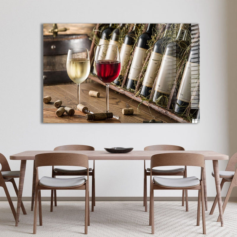 Artronauts Glass Print Red & White Wine Glasses