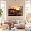 Artronauts Glass Print Red Wine & Sunset