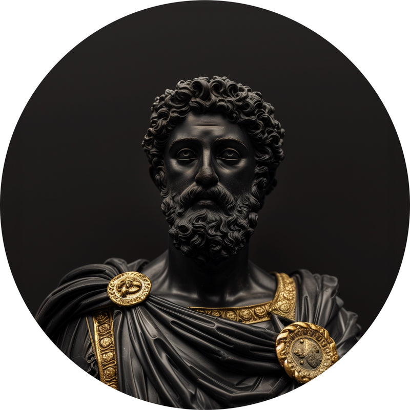Marcus Aurelius Stoicism - Rounded Glass Wall Art
