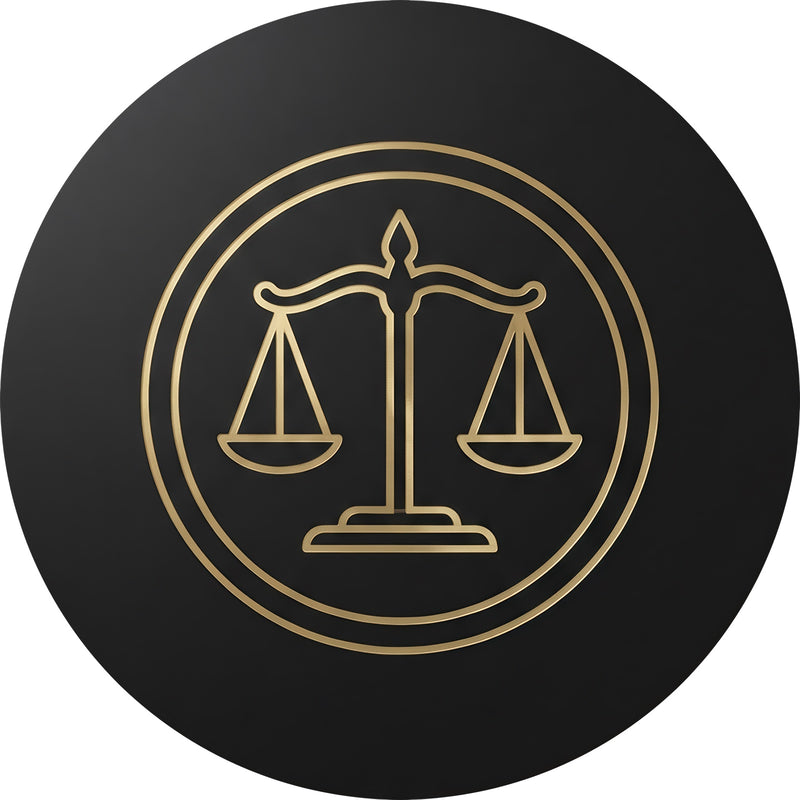 Golden Libra Round Glass Wall Art