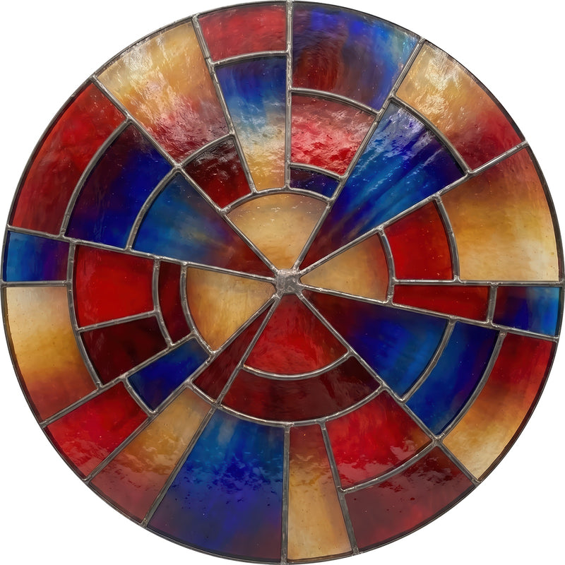 Prismatic Spiral Round Glass Wall Art