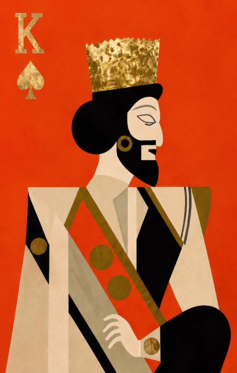 King Of Spades Glass Wall Art