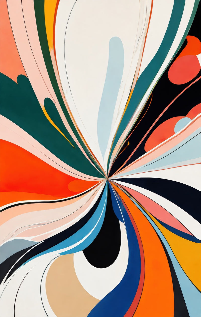 Radiant Colour Burst Glass Wall Art