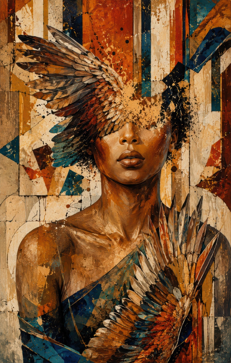 Winged Vision Glass Wall Art