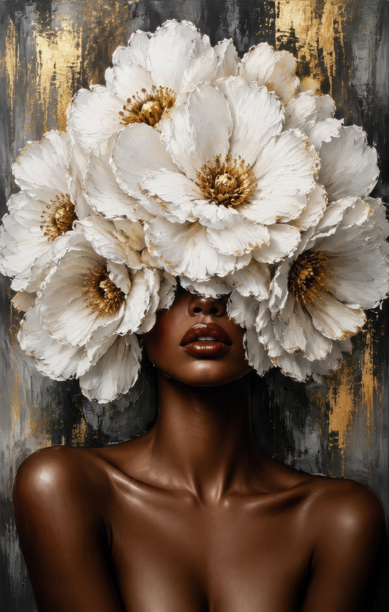 Crowned in White Glass Wall Art