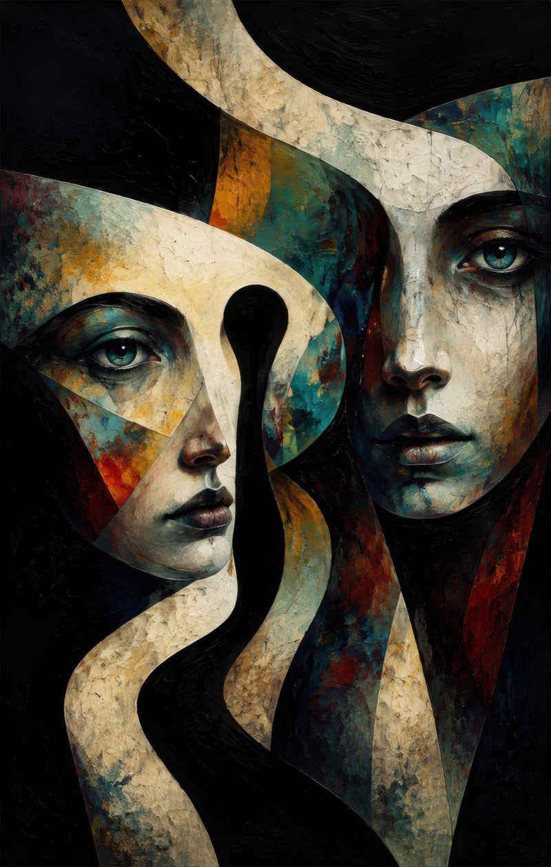 Twin Reflections Glass Wall Art