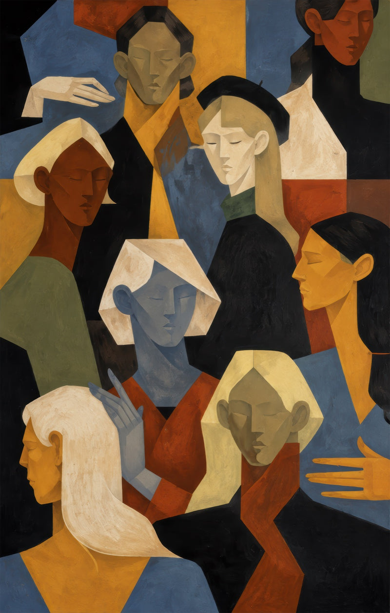 Gathered Voices Glass Wall Art