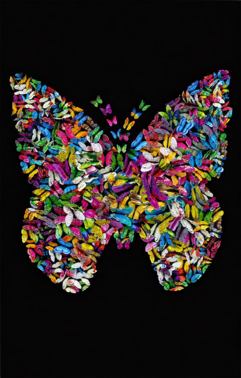 Butterfly Ascension Glass Wall Art