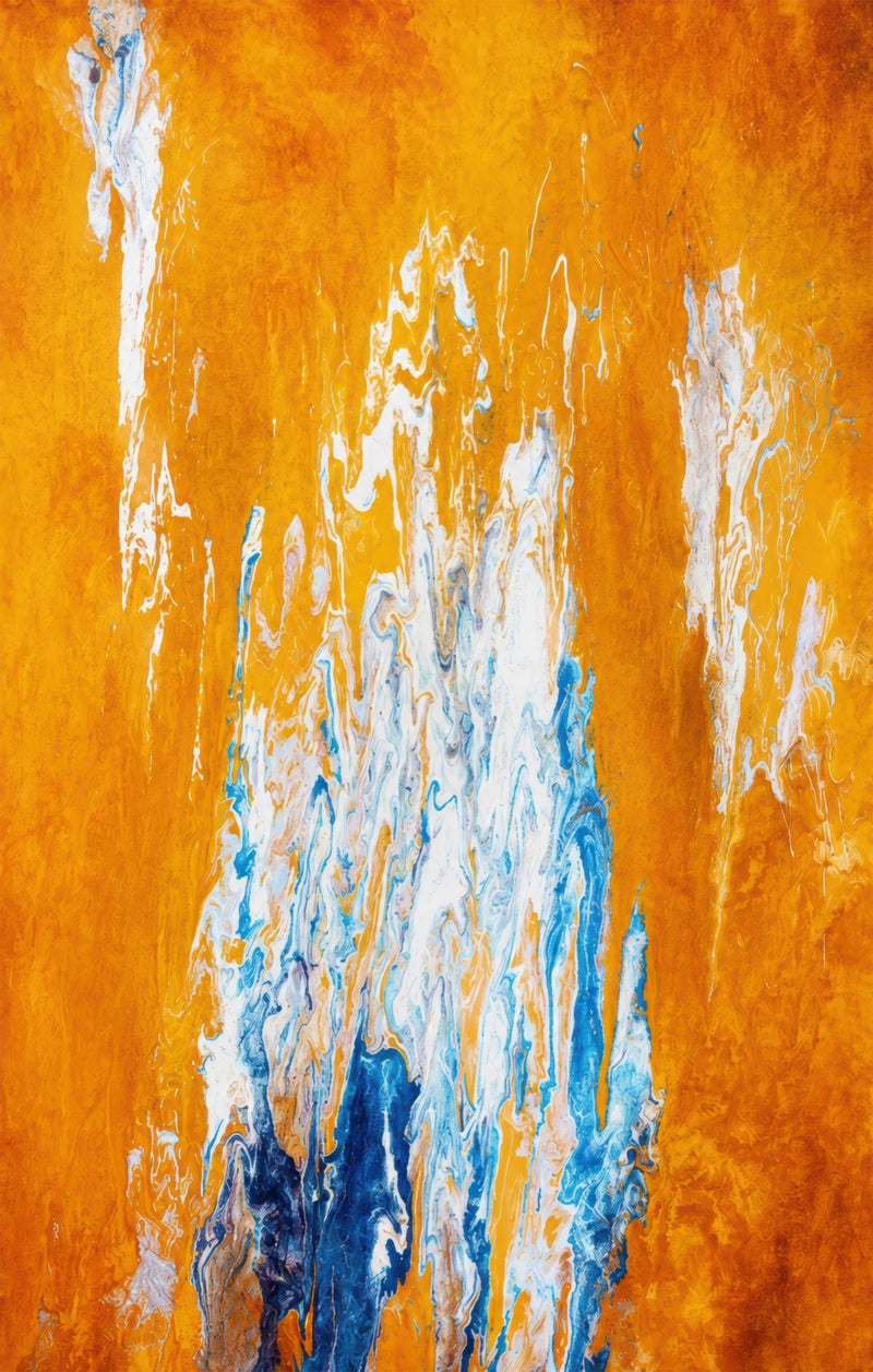 Amber Ice Glass Wall Art