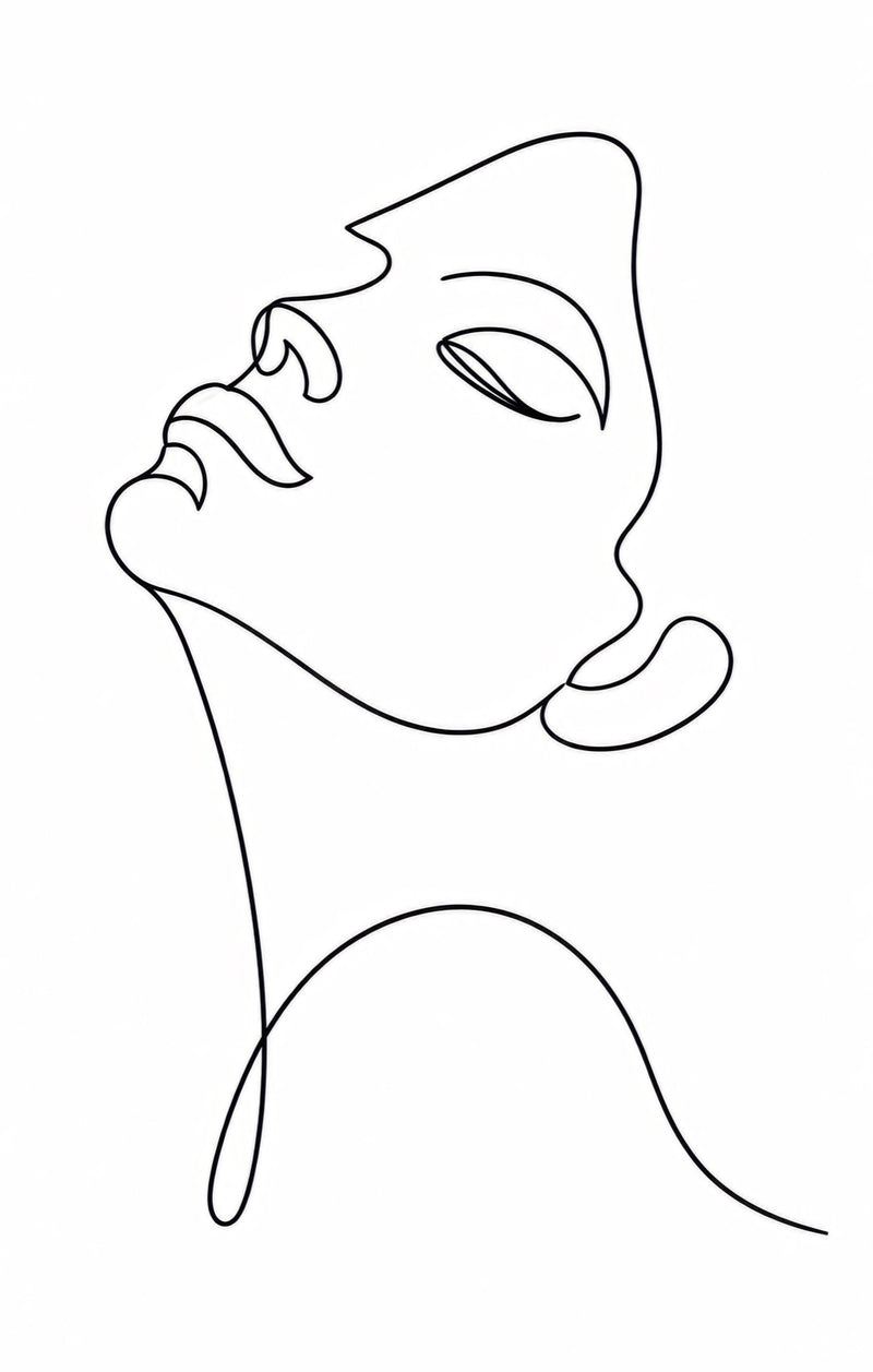 Serene Profile Glass Wall Art