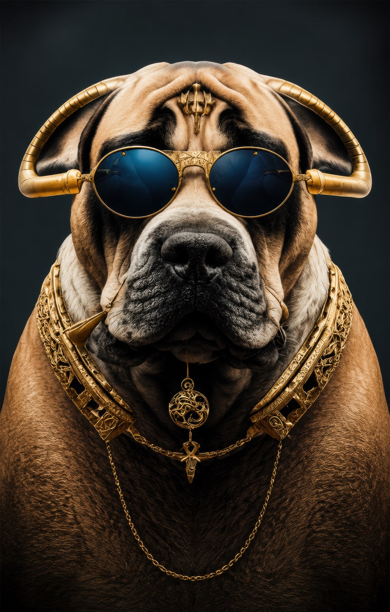 Regal Mastiff Glass Wall Art