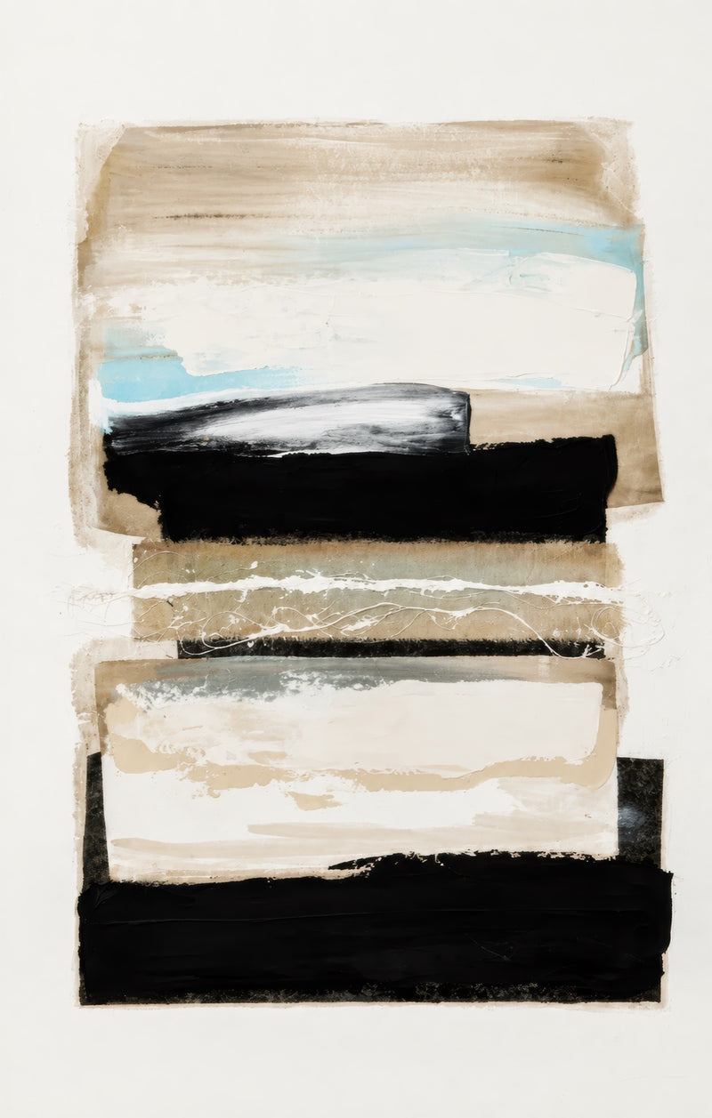 Coastal Layers Glass Wall Art
