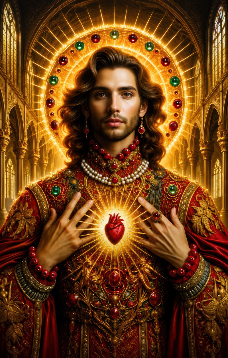 Sacred Heart Radiance Glass Wall Art