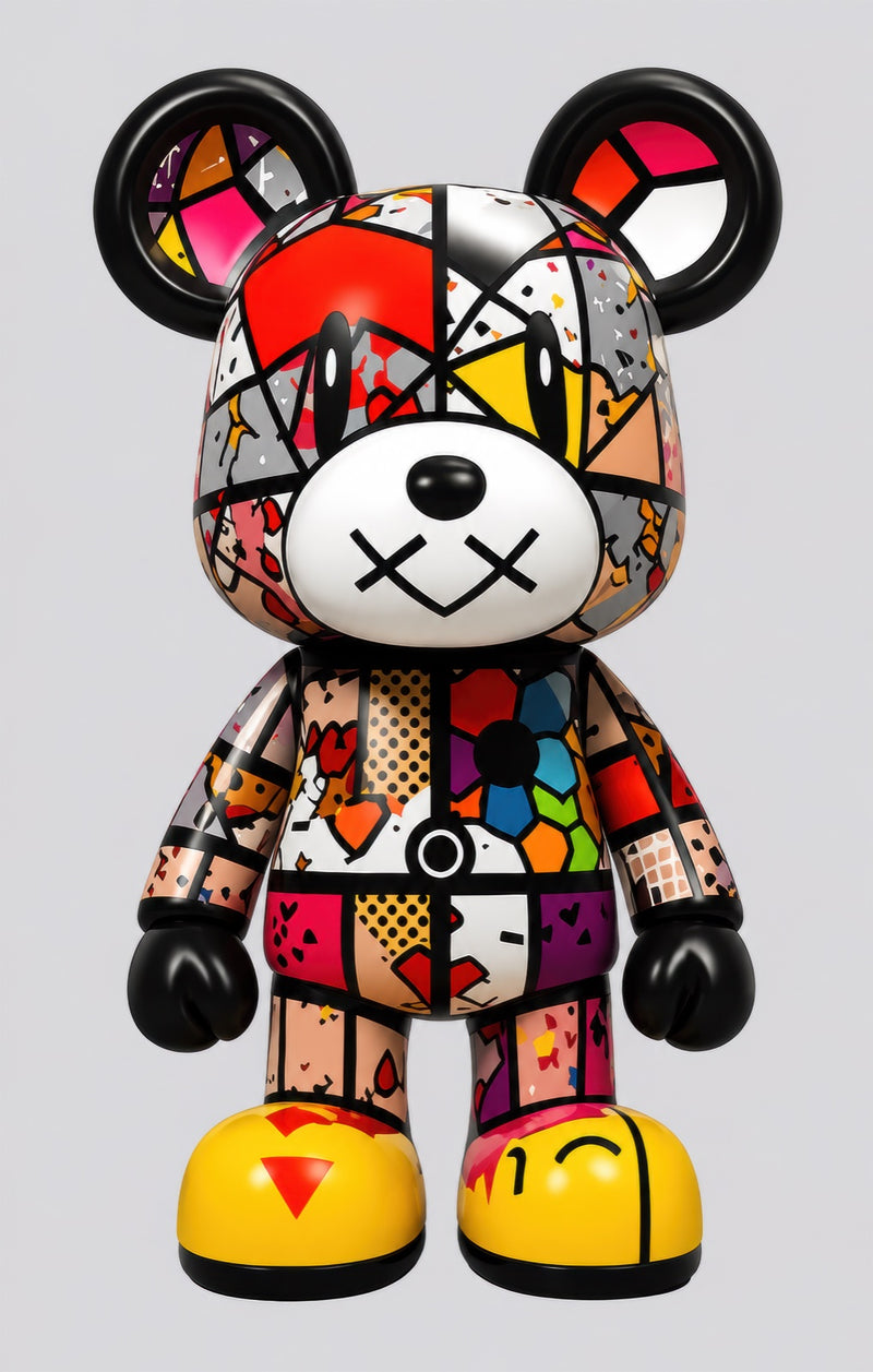 Pop Art Toy Bear Glass Wall Art