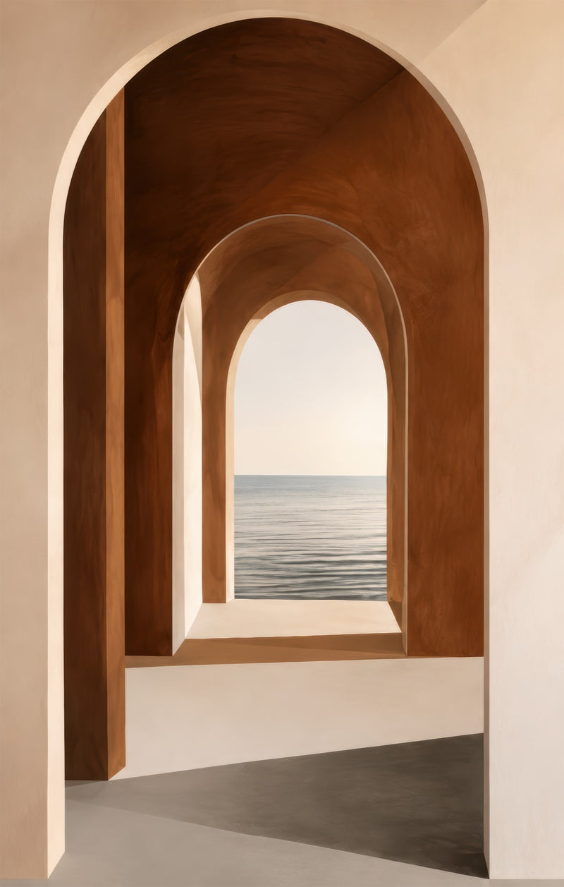 Arches To The Horizon Glass Wall Art