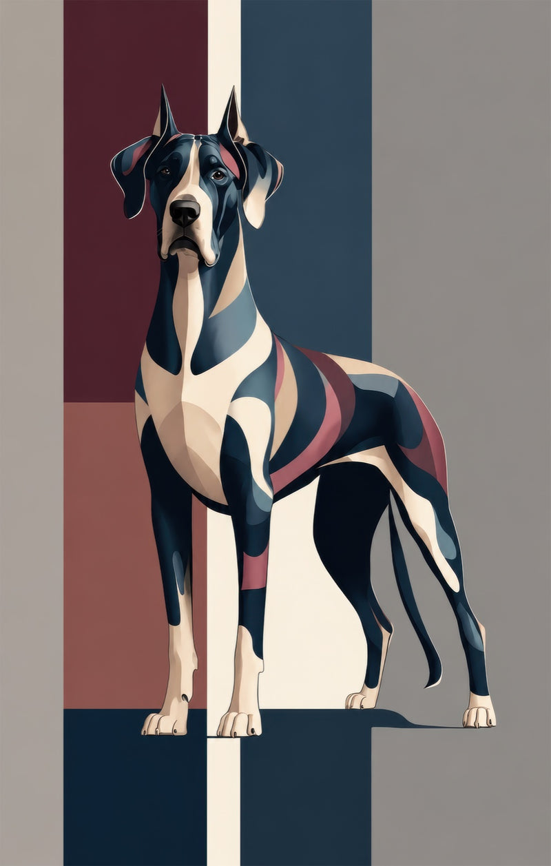 Modern Great Dane Glass Wall Art