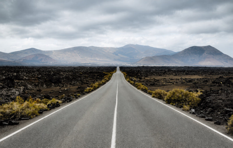 Road Through Lava Glass Wall Art