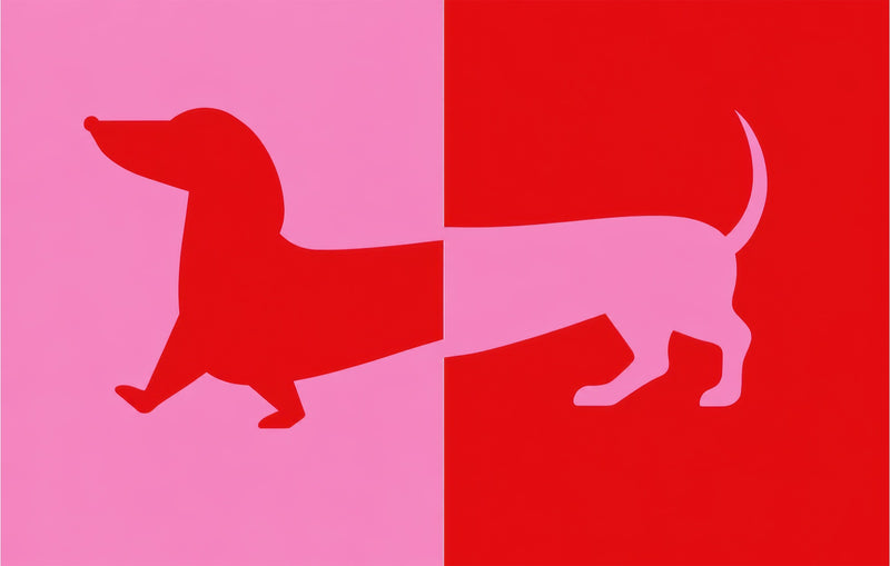 Pop Art Dachshund Glass Wall Art