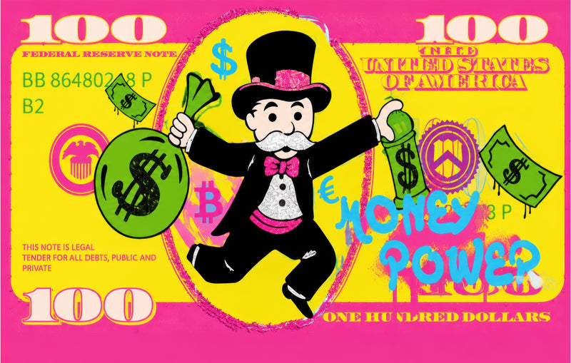 Money Power Mogul Glass Wall Art