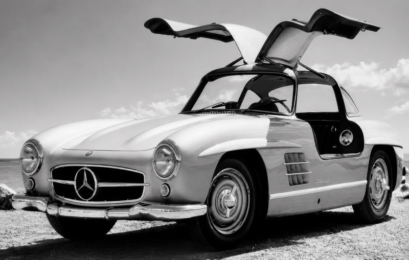 Classic Gullwing Mercedes Glass Wall Art