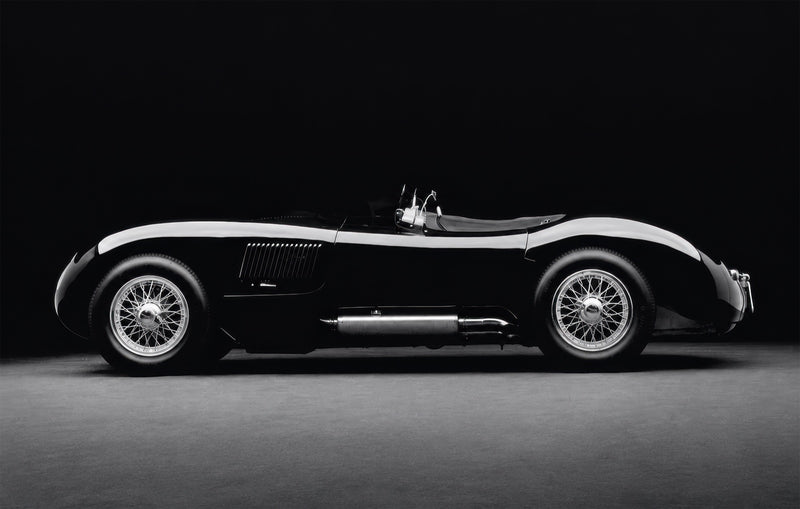 Classic Black Roadster Glass Wall Art