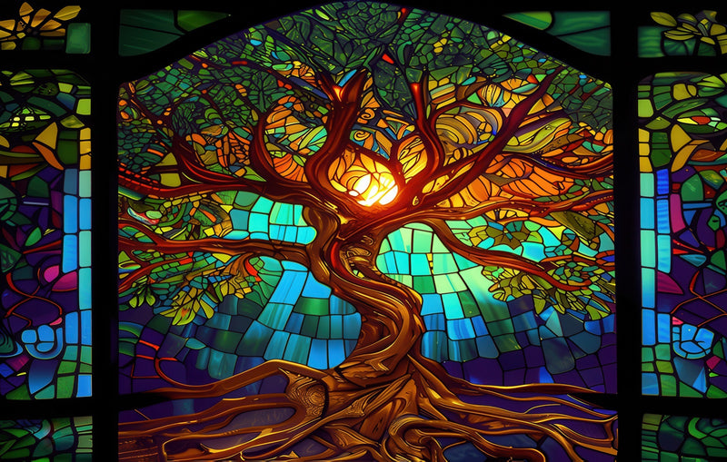 Eternal Canopy-Tree Of Life Tempered Glass Wall Art