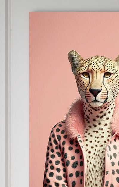 Artronauts Glass Print Cool Cheetah