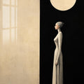 Woman Under The Moon Glass Wall Art