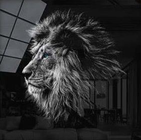 Artronauts Art Glass Print Lion Pride