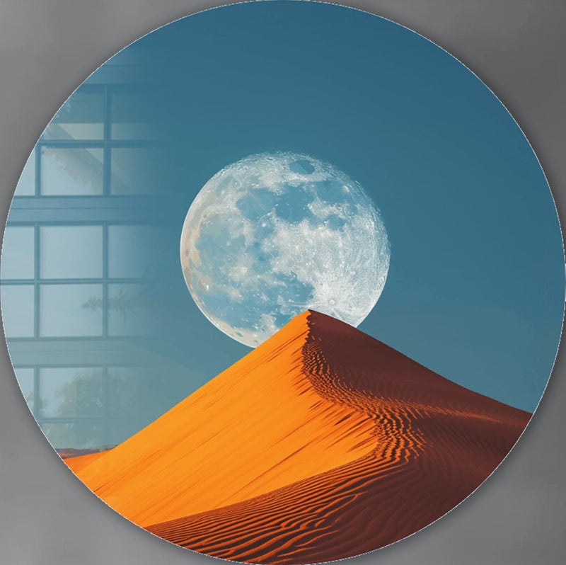 Lunar Sands - Rounded Glass Wall Art