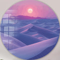 Twilight Dunes - Rounded Glass Wall Art