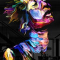 Artronauts Art Clearance T. Colourful Abstract Portrait III