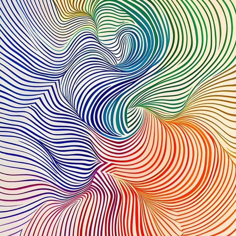 Flow Lines- Abstract Tempered Glass Wall Art