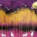 Artronauts Art Glass Print Deers and Forest