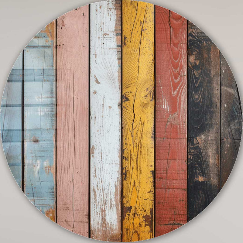 Rustic Woods - Rounded Glass Wall Art