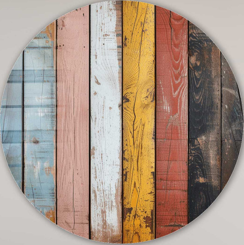 Rustic Woods - Rounded Glass Wall Art