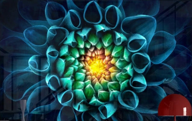 Artronauts Art Glass Print Dahlia Flower
