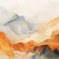 Artronauts Glass Print 92x36cm Abstract Mountains - Panoramic