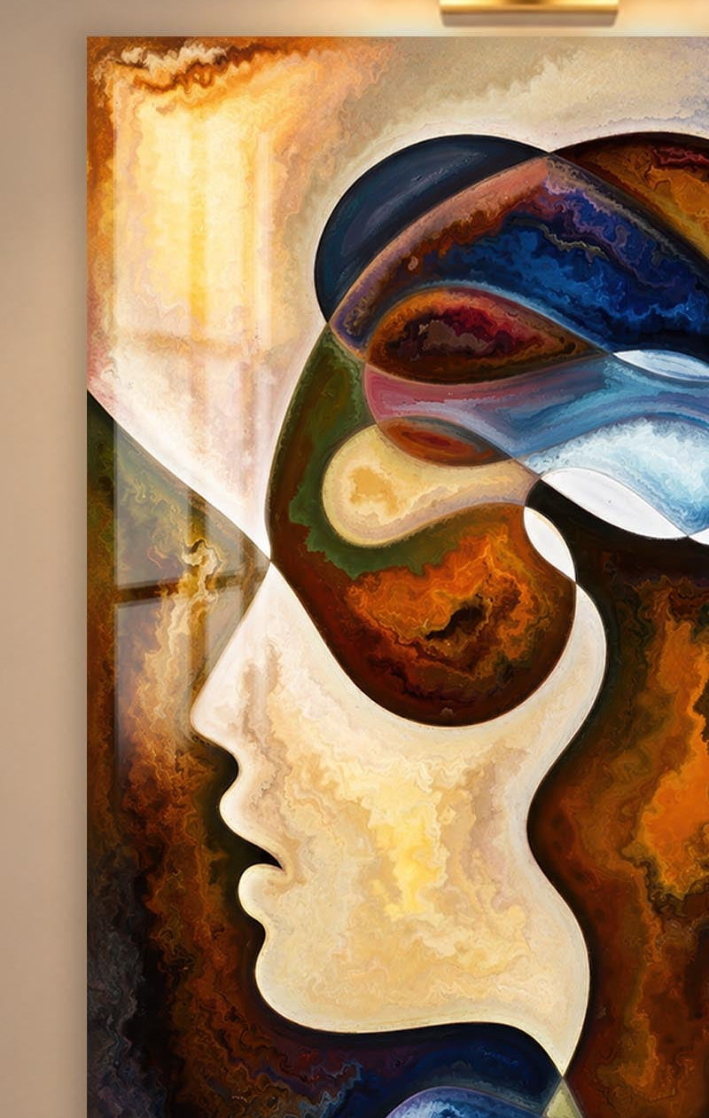 Entwined Minds Glass Wall Art