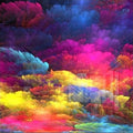 Artronauts Glass Print Color Burst