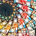 Artronauts Art Clearance T. Mosaic Swirl Stained Glass Effect
