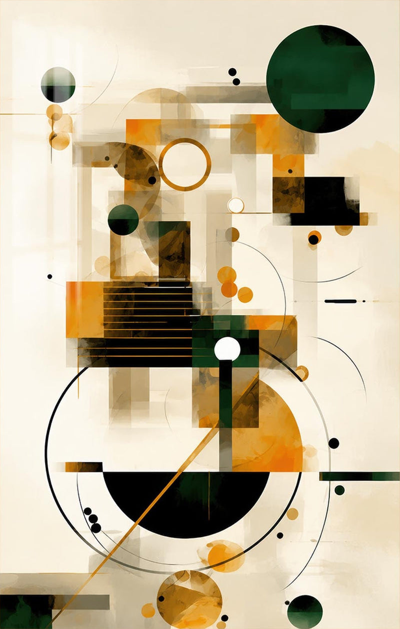 Emerald Orbit Glass Wall Art