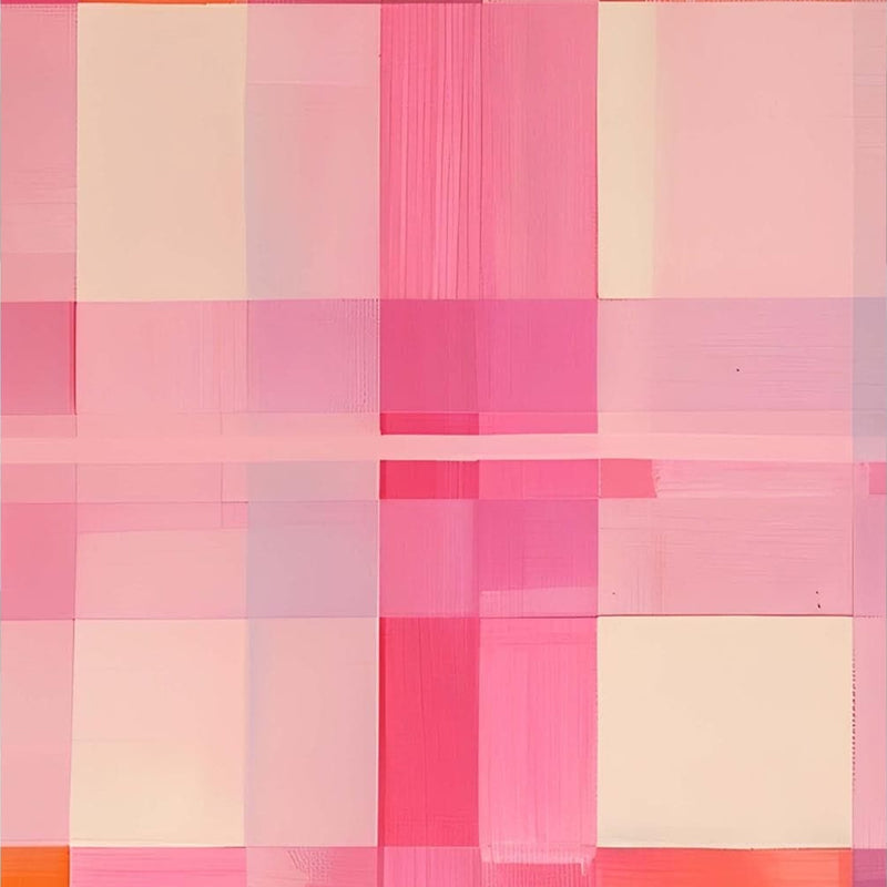 Pink Grid - Abstract Tempered Glass Wall Art